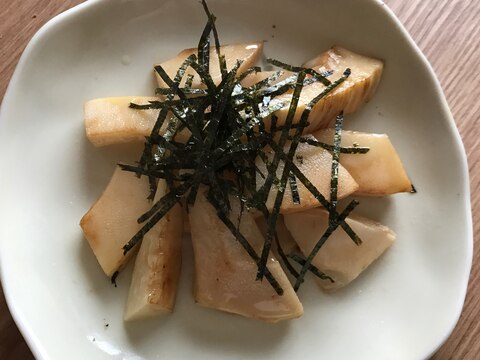 たけのこのソテー刻み海苔がけ